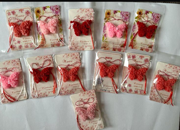 Martisoare din ceara de soia