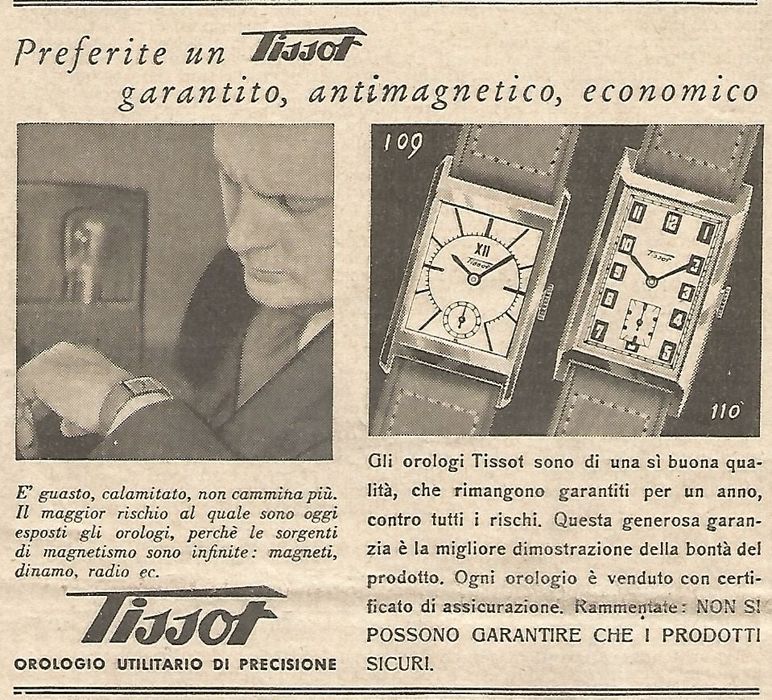 Ceas Tissot „Tank” 1929 – Primul ceas antimagnetic din lume