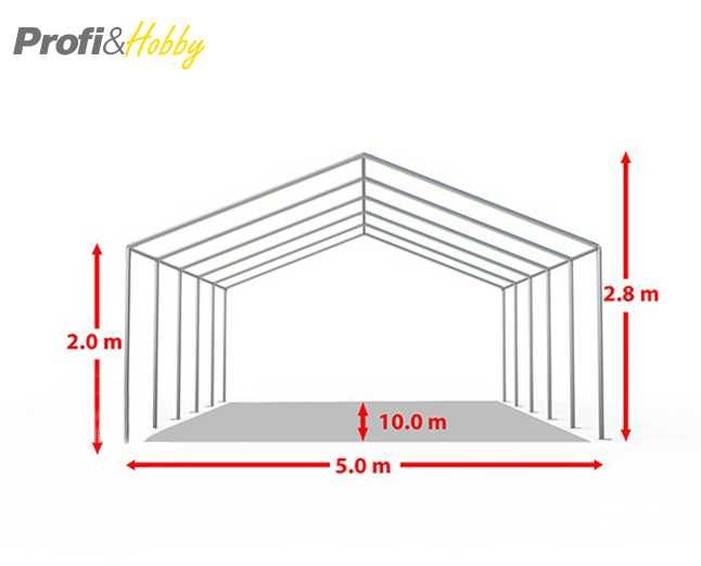 Професионална шатра 5х10 - здрава и водоустойчива