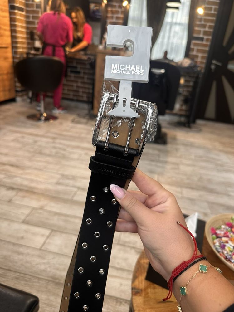 Нов унисекс кожен колан Michael Kors L размер