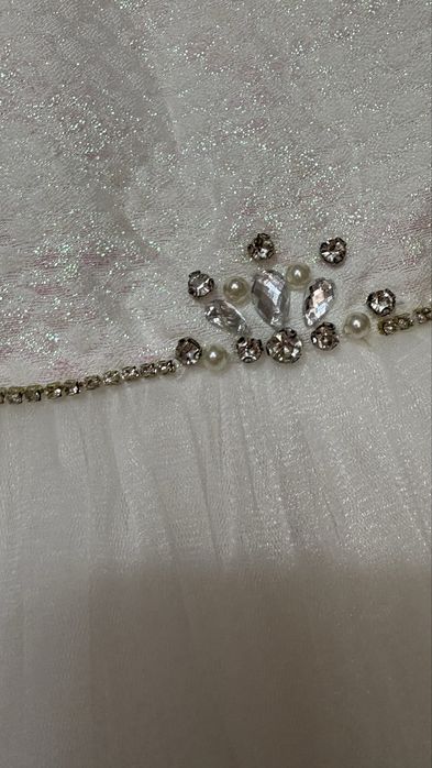 Детска официална бяла рокля Radapola