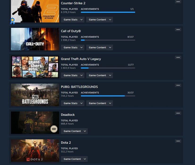 Персональный Steam-аккаунт с CS2 Prime, Rust, GTA 5 и Phasmophobia