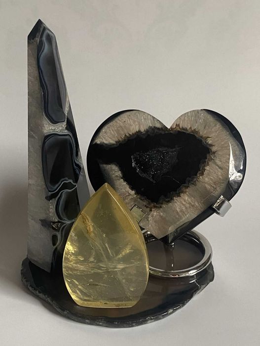 Decor Cristale - Citrin&Agat Negru - Set cristale