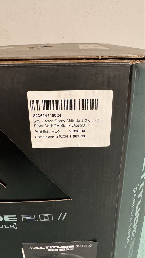 Cască Enduro Altitude 2.0 Carbon Fiber 3K Black Ops mărimea L ca nouă