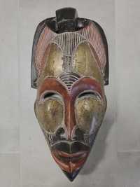 Автентична оригинална африканска маска за стена от абаносово дърво