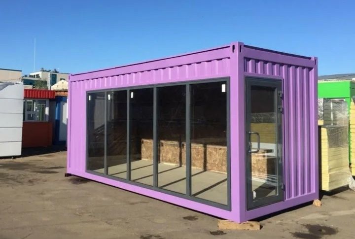 Торговый павильон из контейнера и металлаконструкции
