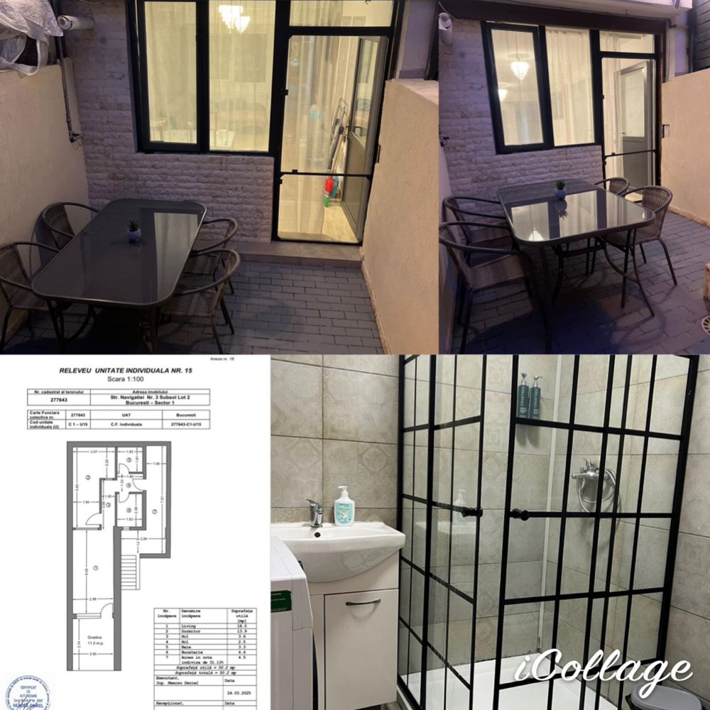 Apartament 2 Camere Demisol Lot 2 Bucurestii noi Curte 12 mp