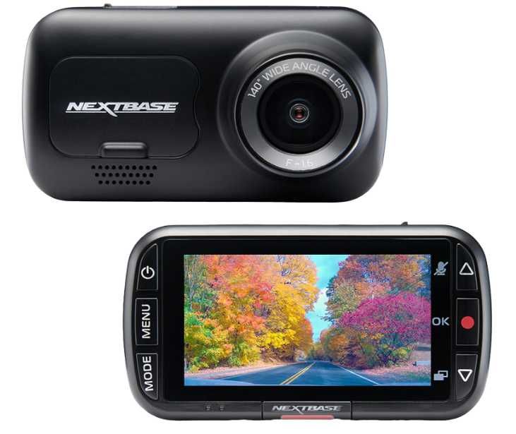 Cameră auto NEXTBASE 122HD (+Kit), G-senzor, Glass Lens, FHD, sigilată