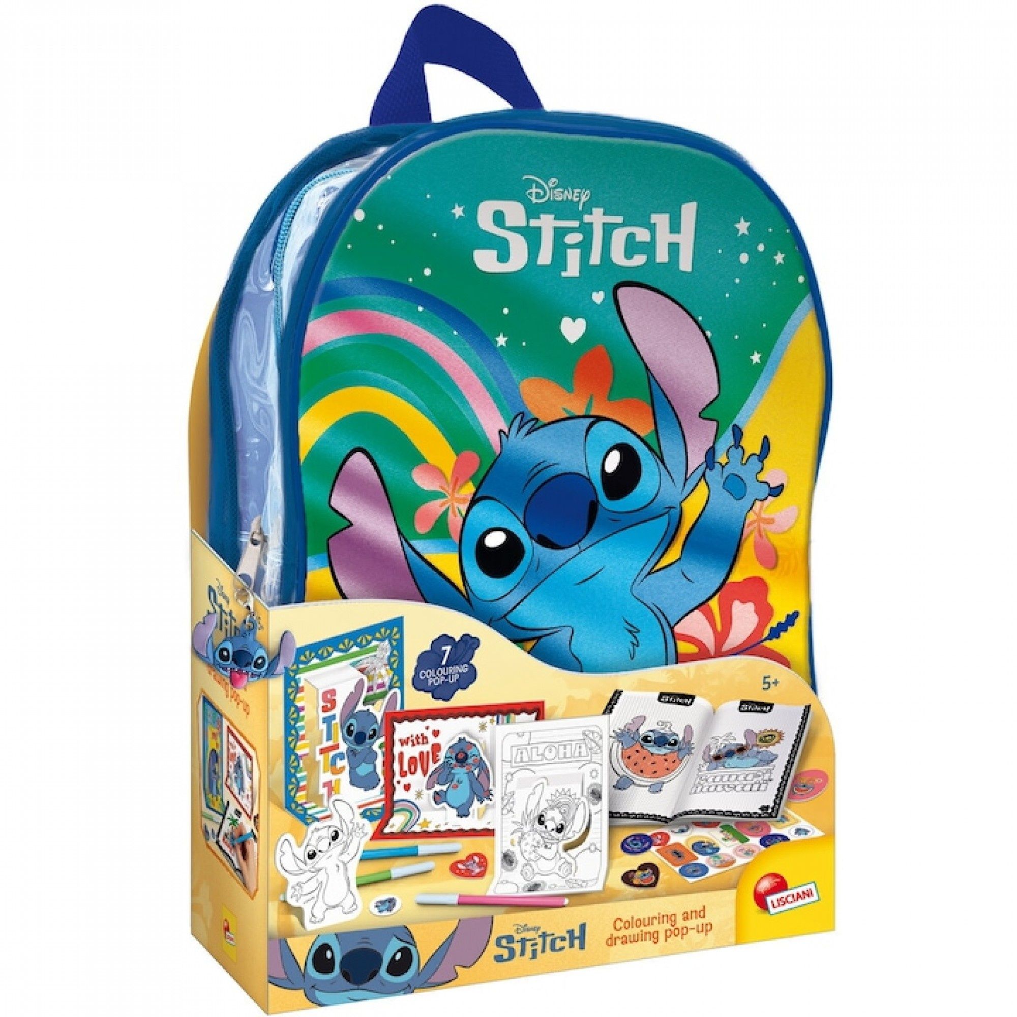 Раница  Bluey / Stitch с комплект за рисуване 2в1 -