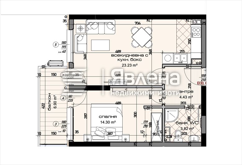 Продава се Двустаен апартамент в Варна, Младост 1 - 76 кв.м за 1354 €/кв.м - Снимка #1