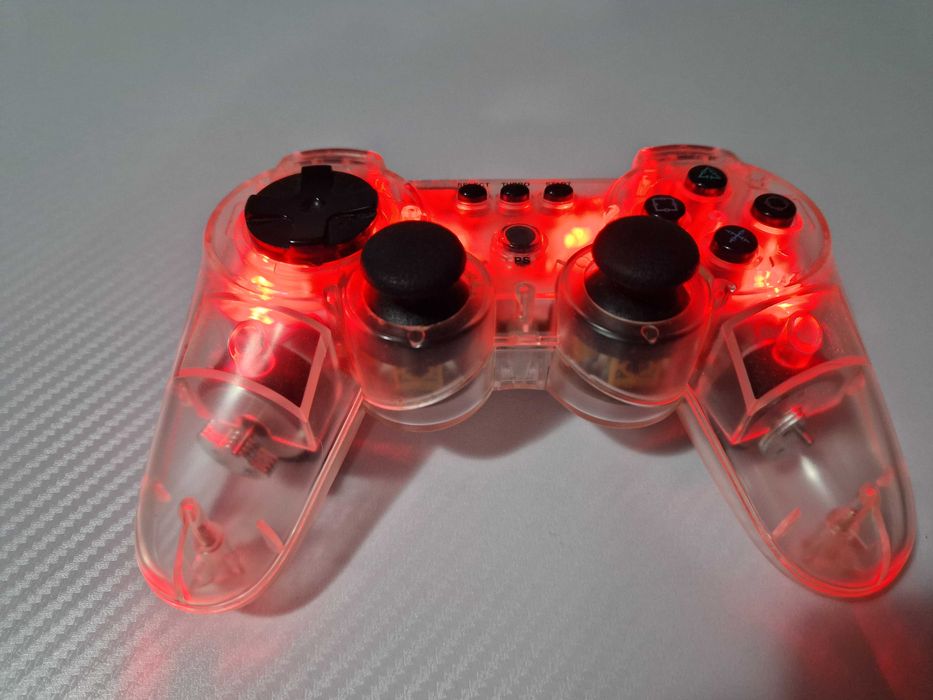 Controller wireless transparent LED – compatibil PS3, PS4, PC – ca nou