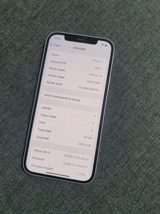 iPHONE 12 - baterie 100% - pret 11oo lei FIX