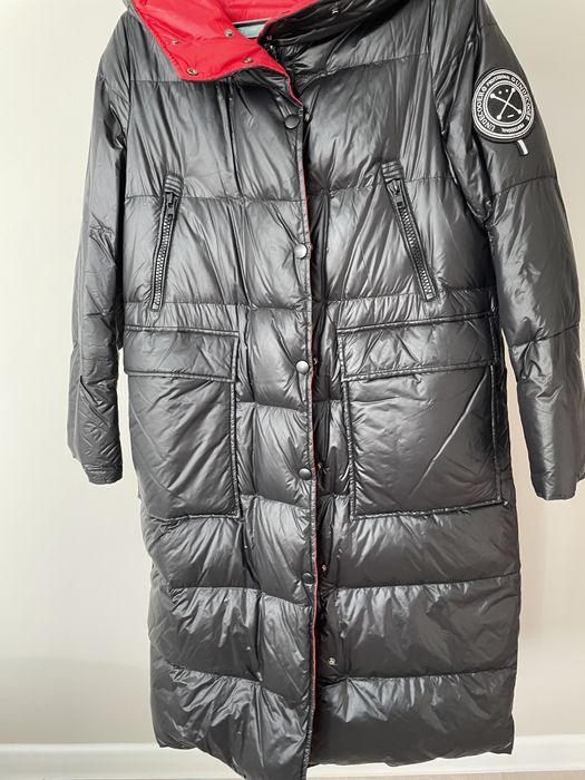 Пуховик зимний двухсторонний с капюшоном рост 160-165