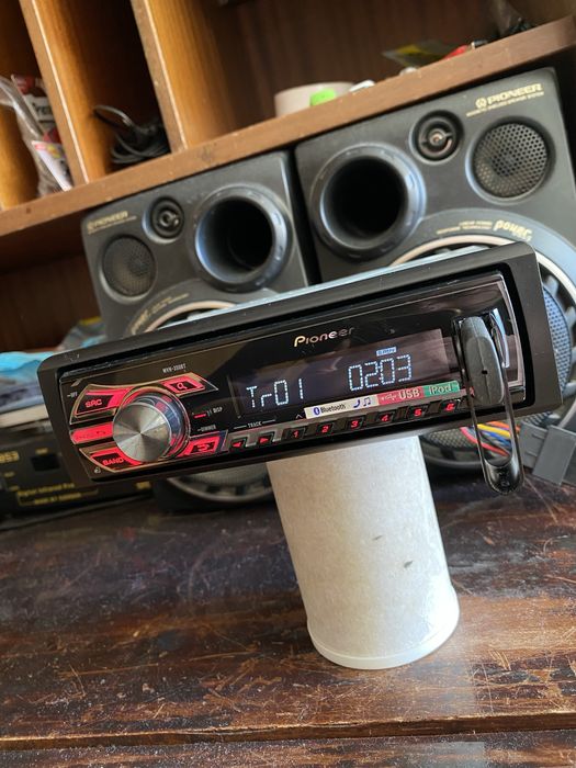 Pioneer MVH-350BT - BLUETOOTH, USB, Aux авто радио плеър за кола cd сд