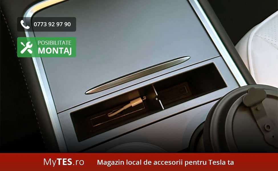 Suport telefon / depozitare consola centrala - Tesla Model 3 / Y