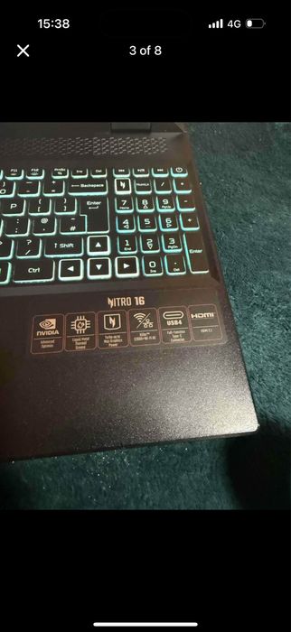 Laptop Gaming Acer Nitro 16, Ryzen 7, 16GB RAM, SSD 1TB