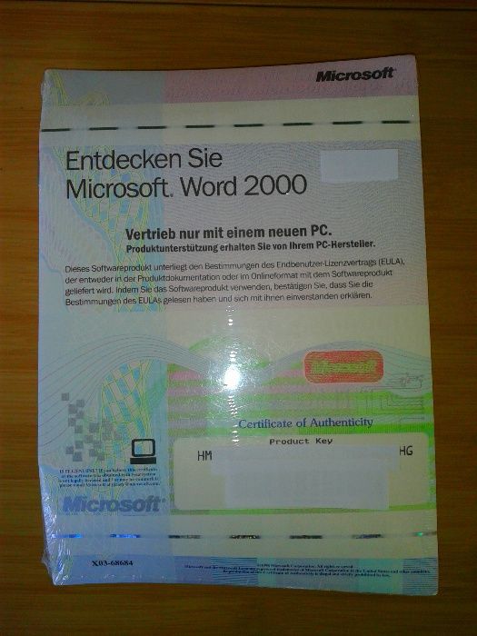 Microsoft Word 2000 + Works 4.5a German - nou - sigilat