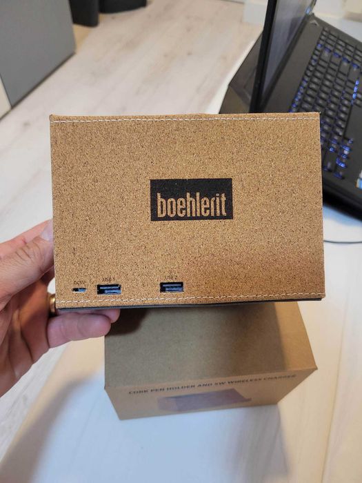 Incarcator wireless de birou cu suport pixuri