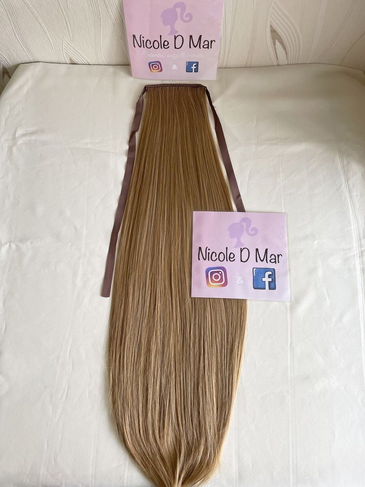 Coadă de păr Nicole D Mar/blond mediu închis/miere/extensii