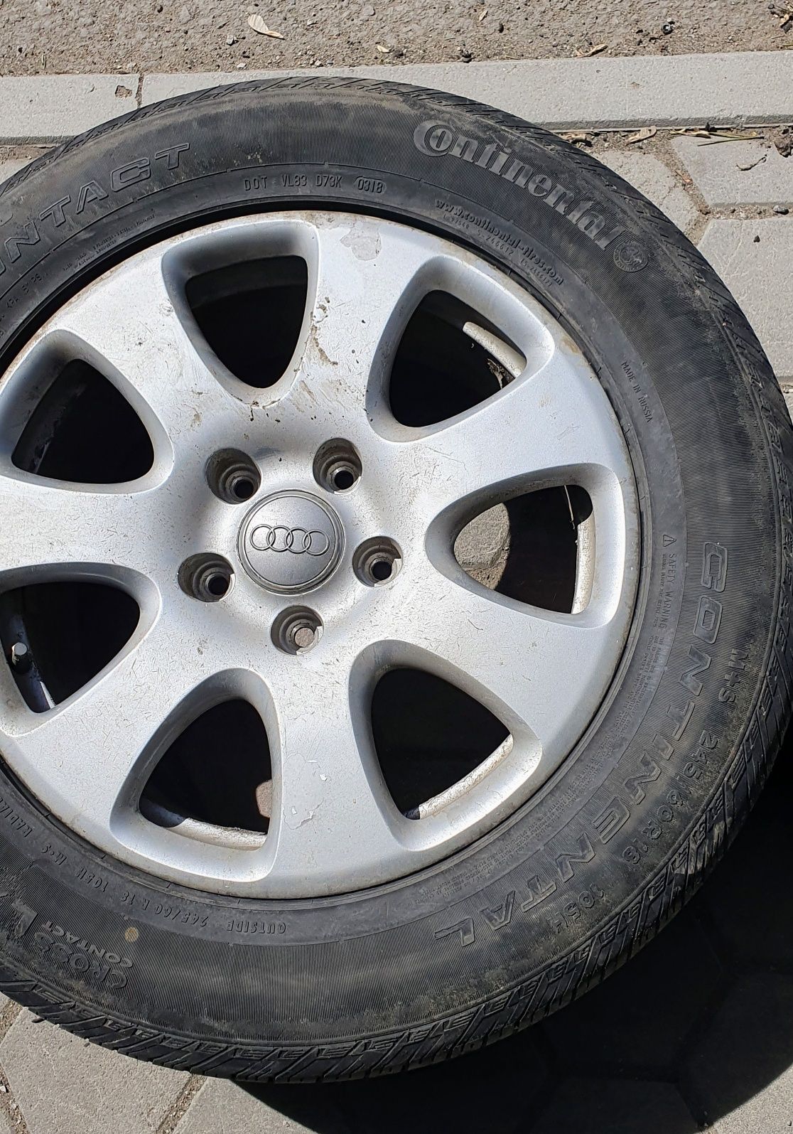 Диски Audi Q7 шины 245/60/R18 Continental  cross contact  LX sport