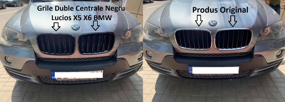 Grile Duble Centrale BMW X5 BMW X6 Negru Lucios Produs NOU!