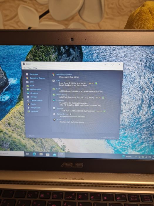 Ultrabook Asus Zenbook UX21E i7 4gb ssd 120gb 13,3"led slim hd