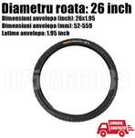 Anvelopa Cauciuc Roata Bicicleta Cross Country MTB Roata 26 x 1.95