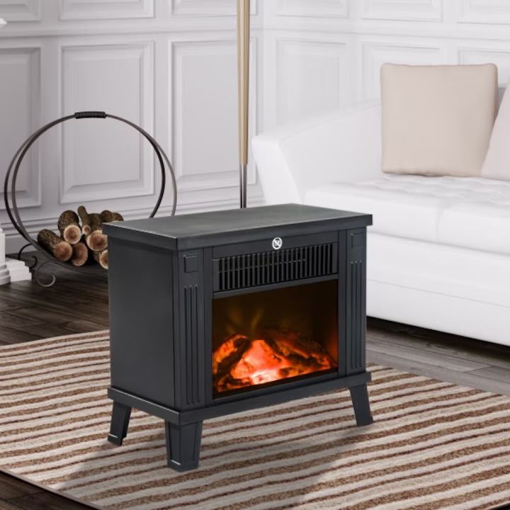 Електрическа камина HomCom 1200W, с ефект на пламък. С гаранция