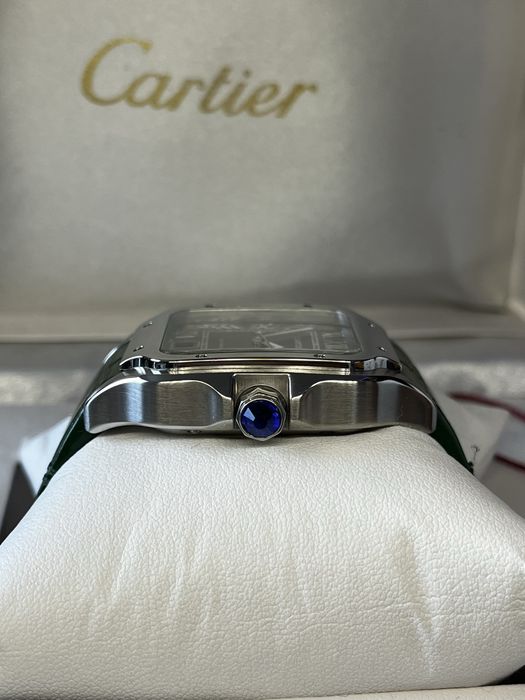 Cartier Santos Green Leather ЕДИНСТВЕН!!!