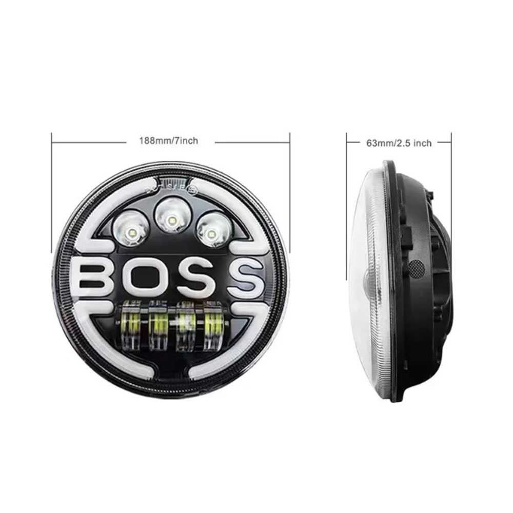 LED фар/лампа/халоген 18 см, 12V-24V, къси/дълги, 6500lm, универсален