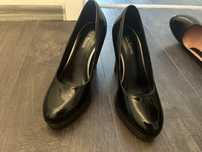 Pantofi cu toc din piele marimea 35, 22 cm