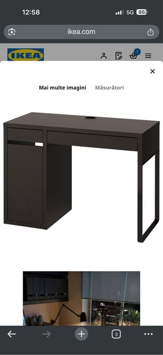 Birou cu scaun de piele si corp suspendat