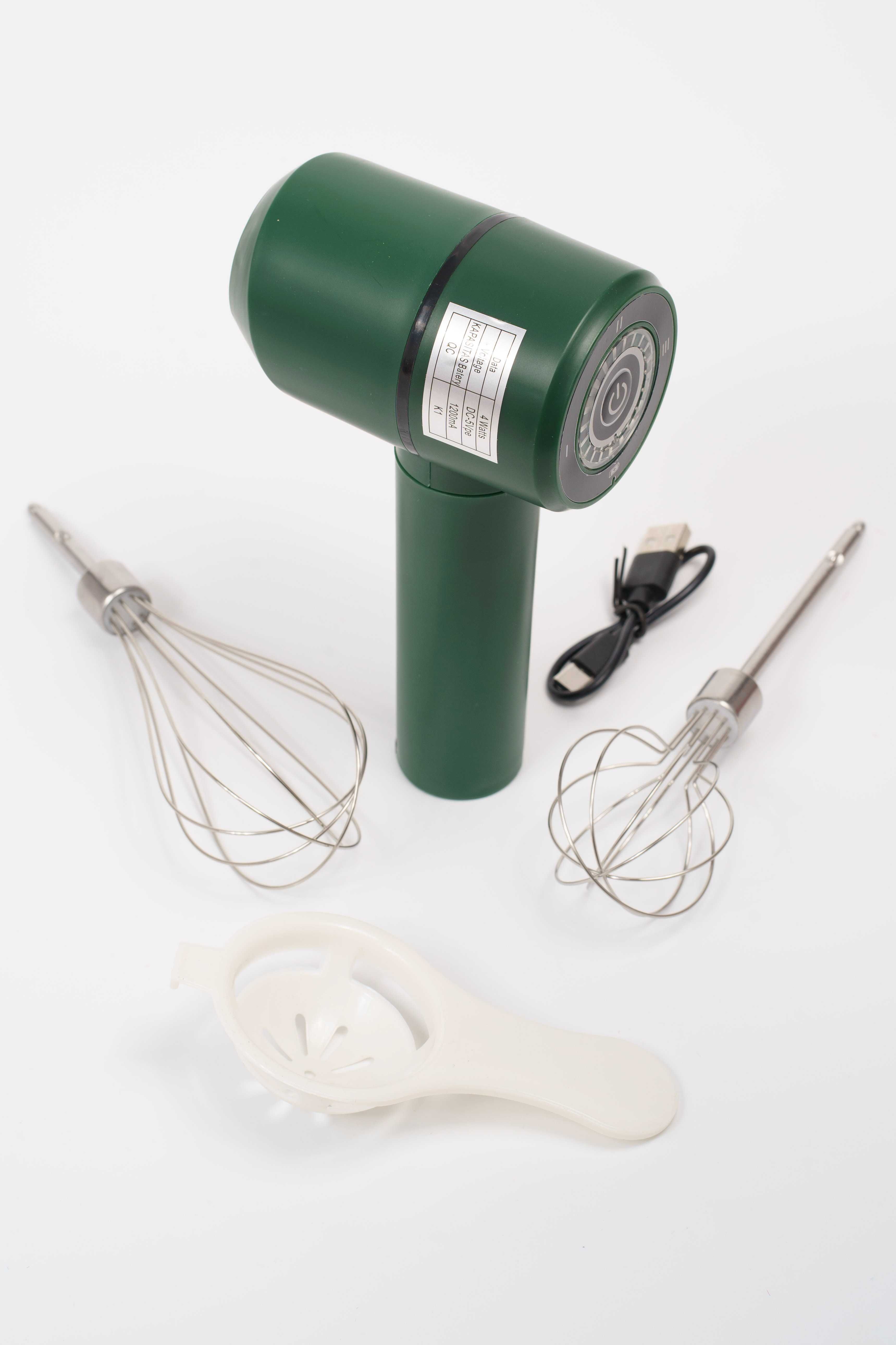 Mini Mixer, USB Reincarcabil, 2 Teluri , 3 Trepte de Viteza, Verde