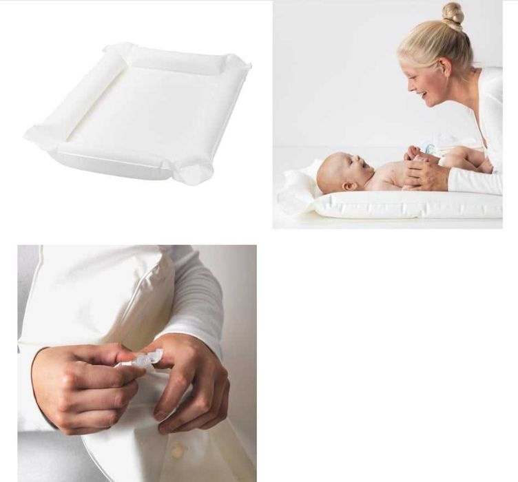Постелка за повиване SKÖTSAM (IKEA) + 3 бр. калъфи с бродерия