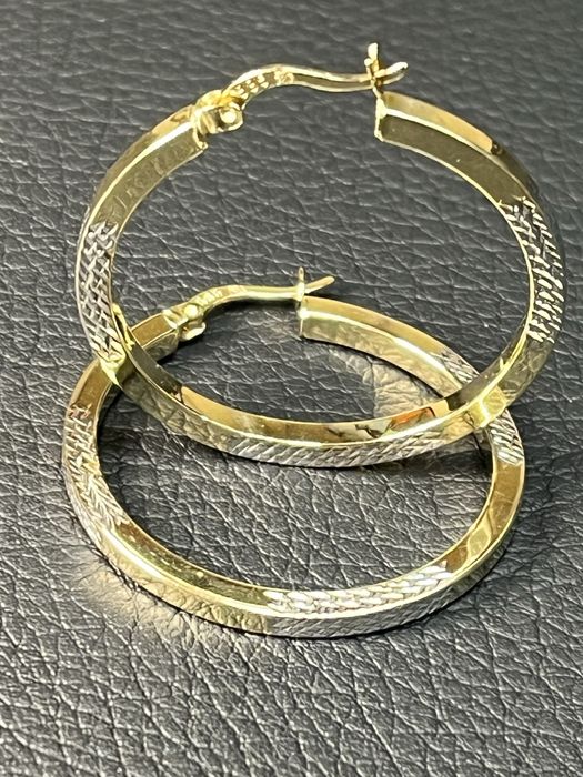 Златни обеци халки ЧИСТО НОВИ 14 карата 585 zlatni obeci zlaten gold