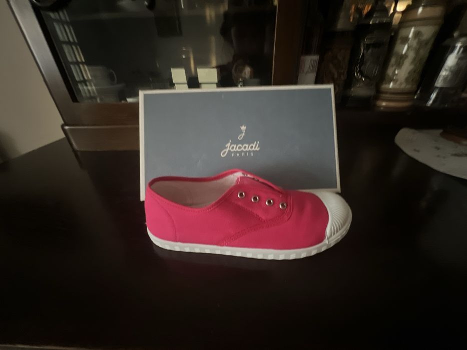 Espadrile / tenisi fete Jacadi roz fucsia, mărimea 33, noi în cutie
