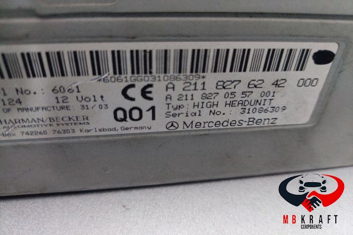 Radio navigatie mare  A2118276242 A 211 827 62 42 Mercedes-Benz E-Cla