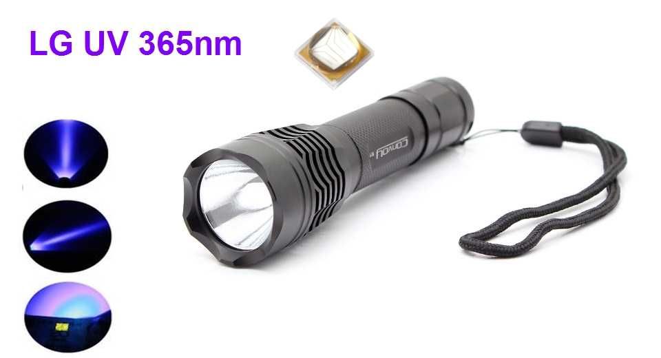 Lanterna UV Convoy M1 cu Led LG UV390nm