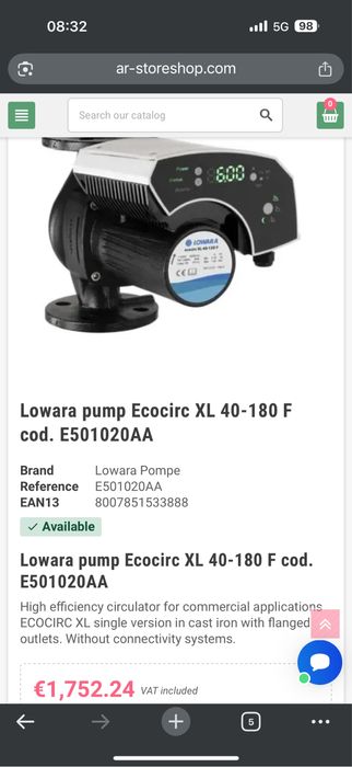 Pompa de apa electronica ( apa calda / panouri solare / geotermale )