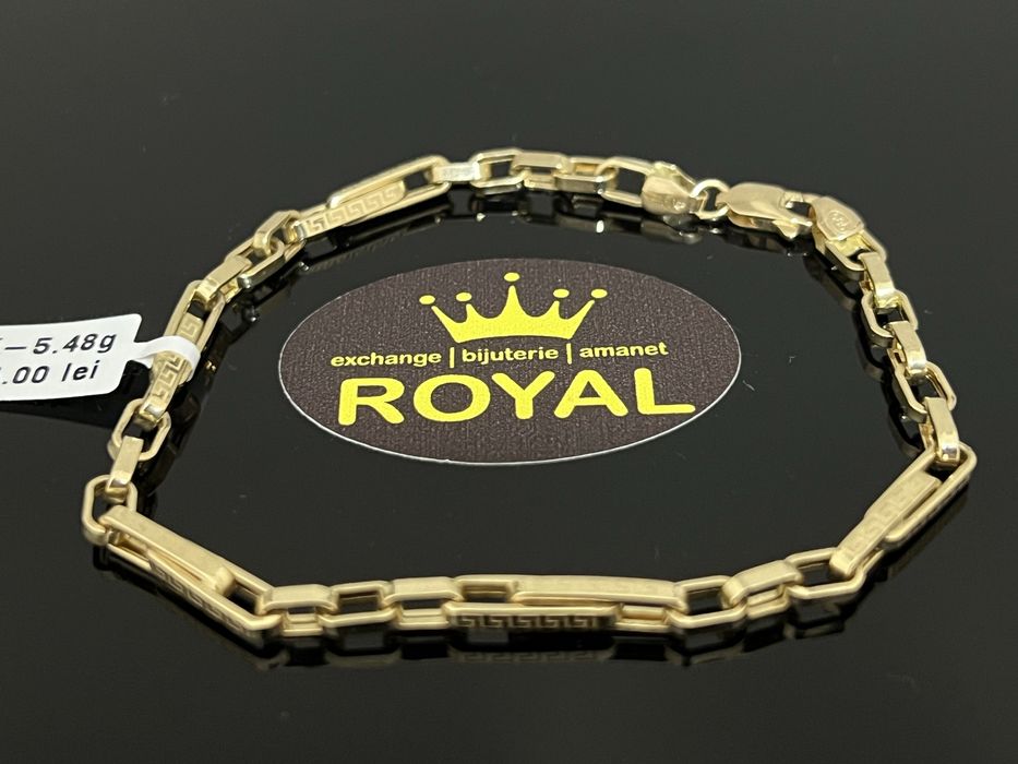 Bijuteria Royal CB : Bratara barbateasca aur nou 14k 5,48gr