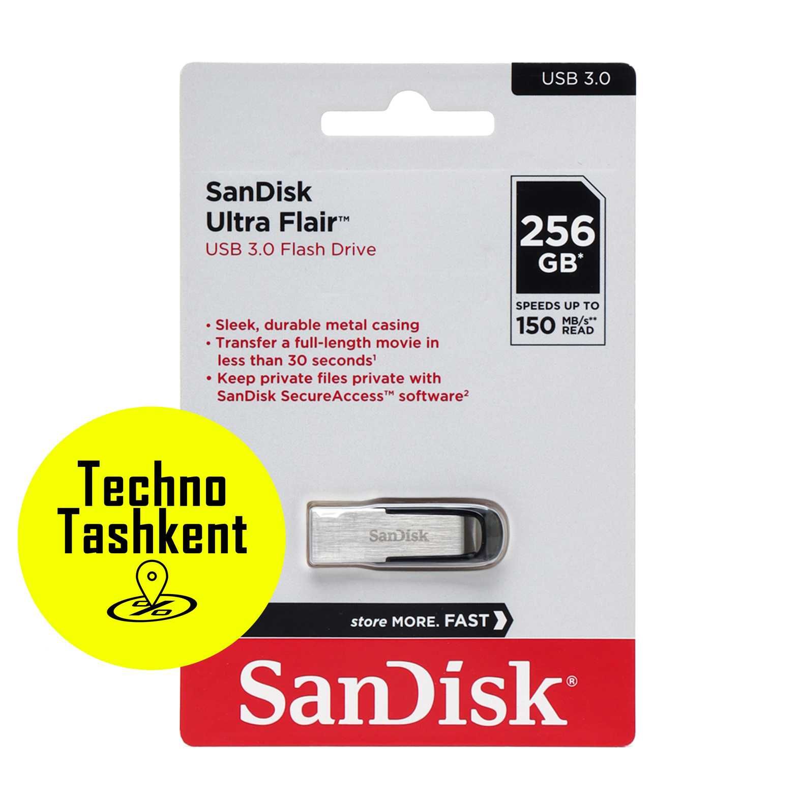 USB флешка Sandisk 256gb Ultra Flair 150mb/s usb 3.0 (Dostavka bor)