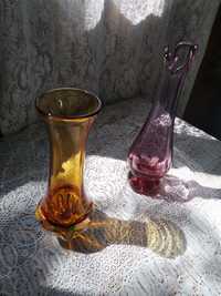 Красивые вазы из цветного стекла