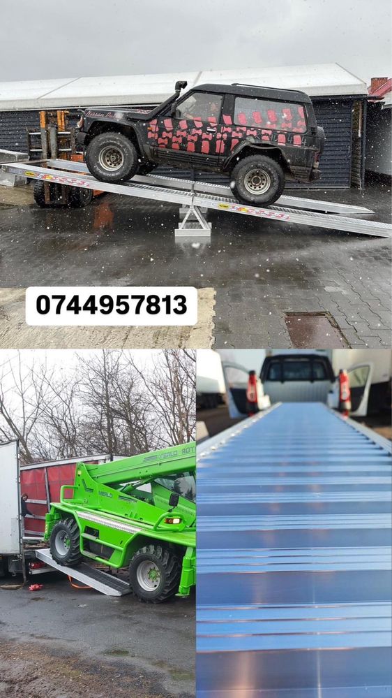 Rampe aluminiu,rampe tonaj,rampe trailer,miniexcavator,buldo,taf