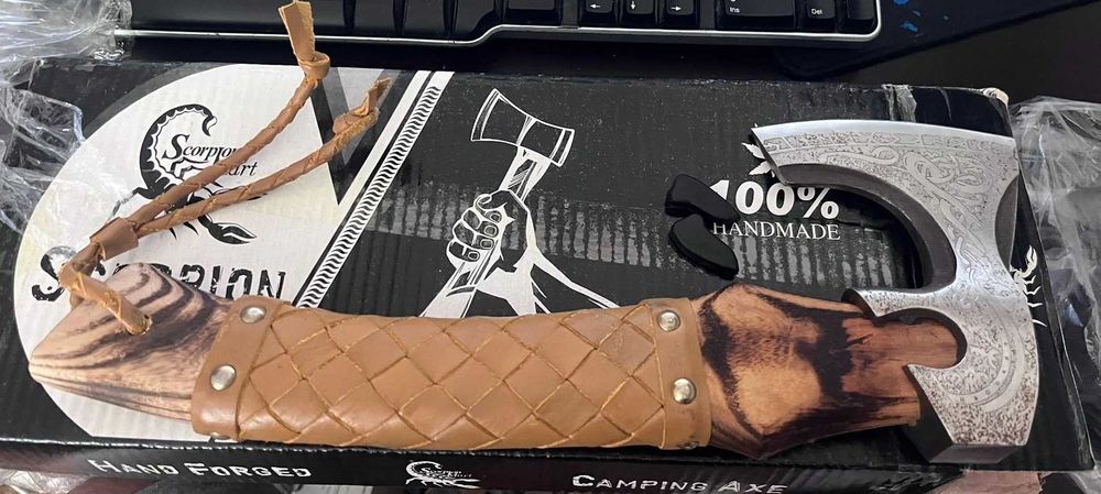 scorpion mart брадва къмпинг axe 100% ръчно изработена викинг celtic