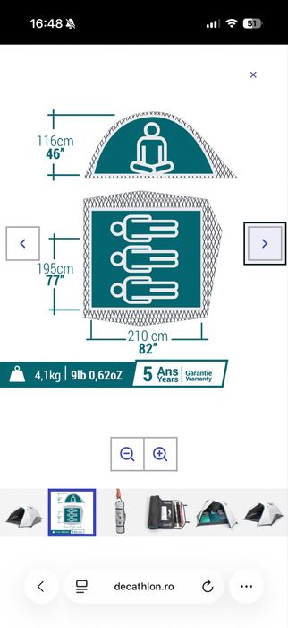 Cort Camping MH100 Fresh & Black 3 Persoane