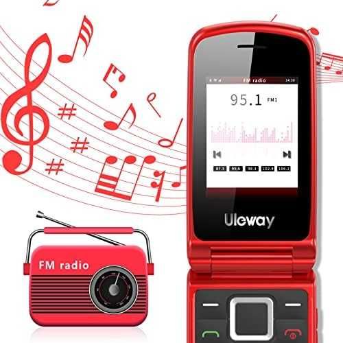 Нов флип Телефон за възрастни с големи бутони, 1000mAh, SOS, FM радио