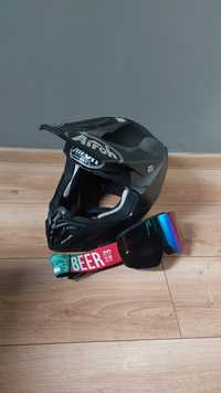 Casca enduro/motocross xl Airoh Twist2.0 ca noua + ochelari raven beer