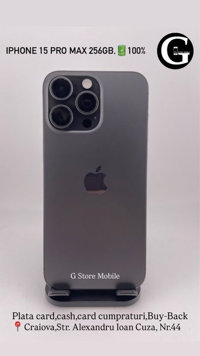 G Store Mobile! OFERTA: iPhone 15 Pro Max 256 GB,100% !