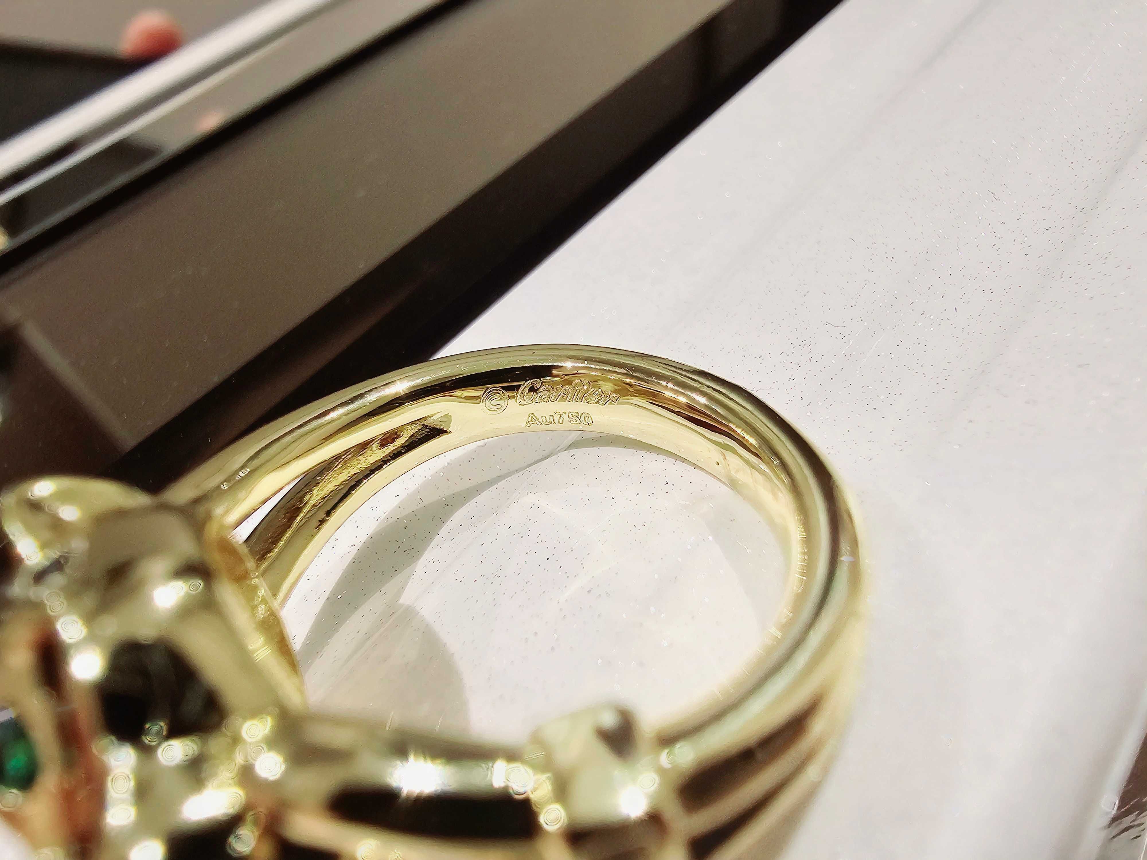 CARTIER Panthere de Cartier Gold Black 5 Diamonds Пръстен