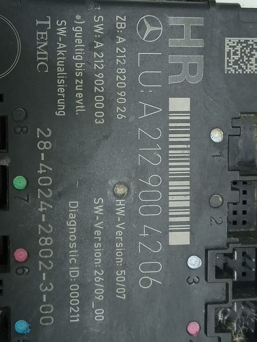 Modul usa dreapta spate A2129004206 Mercedes-Benz C-Class W204/S204